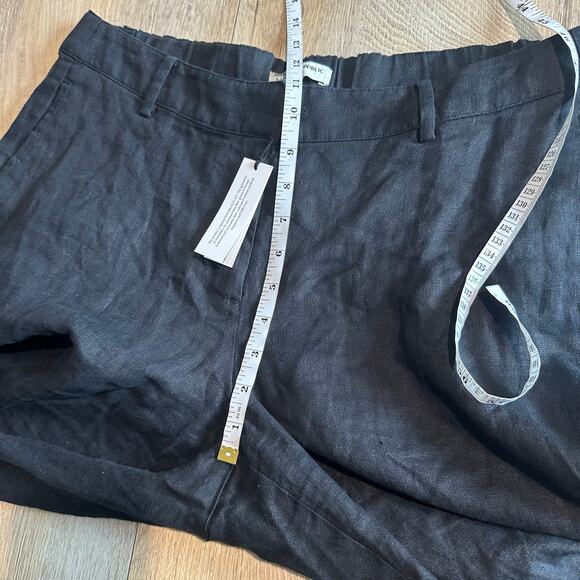 Banana Republic The Everyday Wide Leg Linen Pant Black L Petite 713516 - Picture 12 of 13